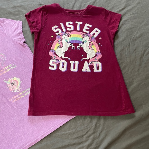 The children’s place bundle of girls unicorn tshirts sz 10/12 - Picture 2 of 10